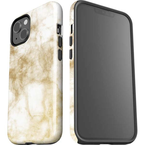 Gold and White Marble iPhone 13 Impact Case