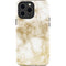 Gold and White Marble iPhone 13 Pro Max Impact Case