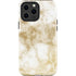 Gold and White Marble iPhone 13 Pro Max Impact Case