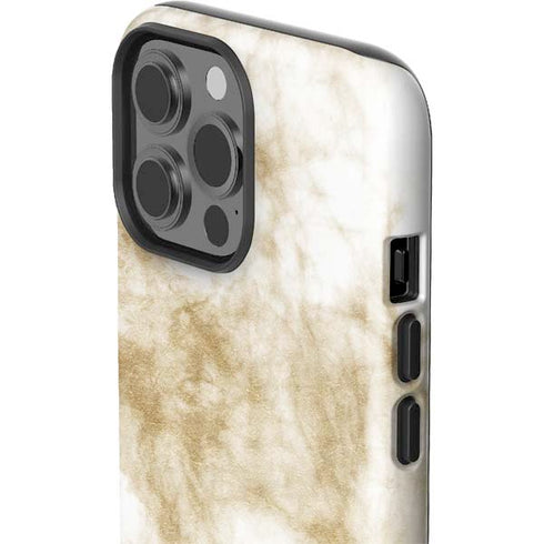 Gold and White Marble iPhone 13 Pro Max Impact Case