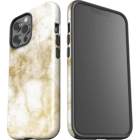 Gold and White Marble iPhone 13 Pro Max Impact Case