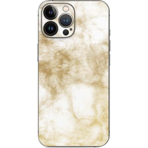 Gold and White Marble iPhone 13 Pro Max Skin