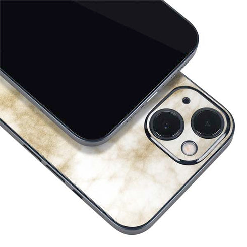 Gold and White Marble iPhone 13 Skin