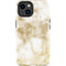 Gold and White Marble iPhone 14 Plus Impact Case