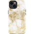 Gold and White Marble iPhone 15 Plus Impact Case