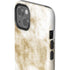Gold and White Marble iPhone 15 Plus Impact Case