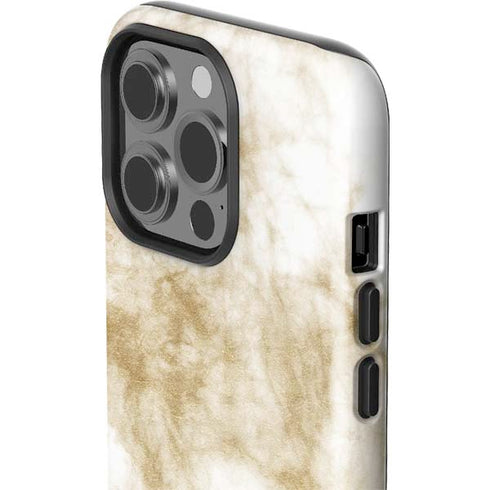 Gold and White Marble iPhone 14 Pro Impact Case