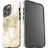 Gold and White Marble iPhone 15 Pro Max Impact Case