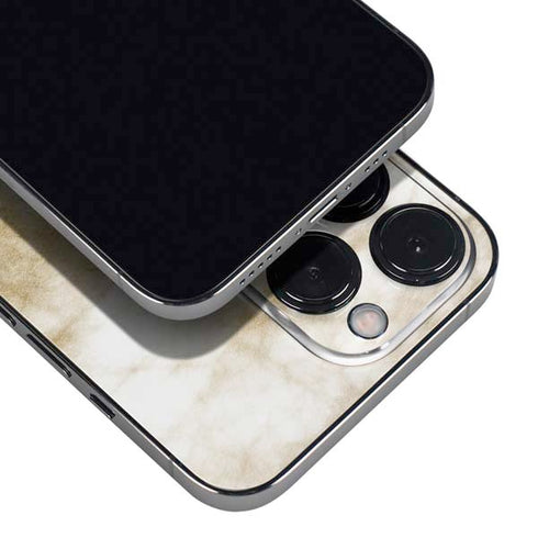 Gold and White Marble iPhone 14 Pro Max Skin