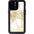 Gold and White Marble iPhone 14 Pro Max Waterproof Case