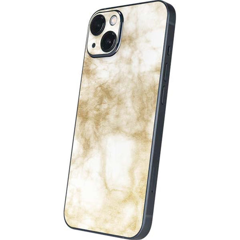 Gold and White Marble iPhone 14 Skin