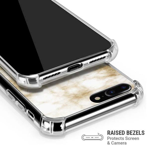 Gold and White Marble iPhone 7/8 Plus Clear Case