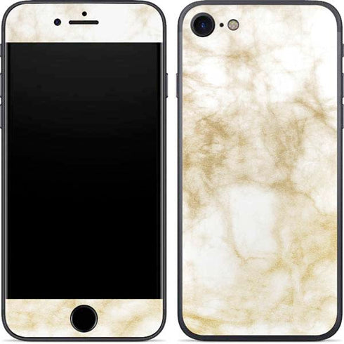 Gold and White Marble iPhone 7 Skin