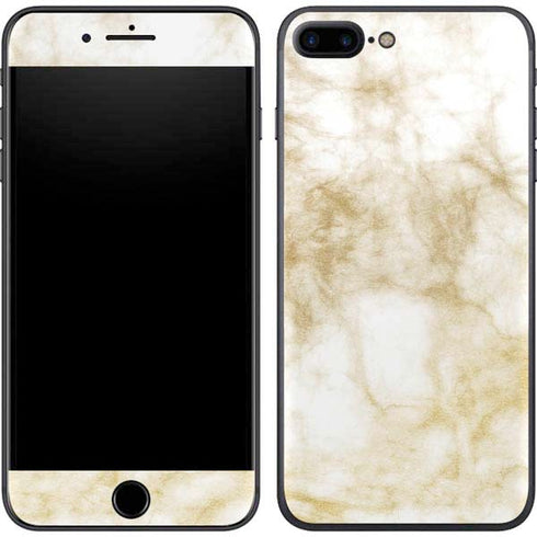 Gold and White Marble iPhone 8 Plus Skin