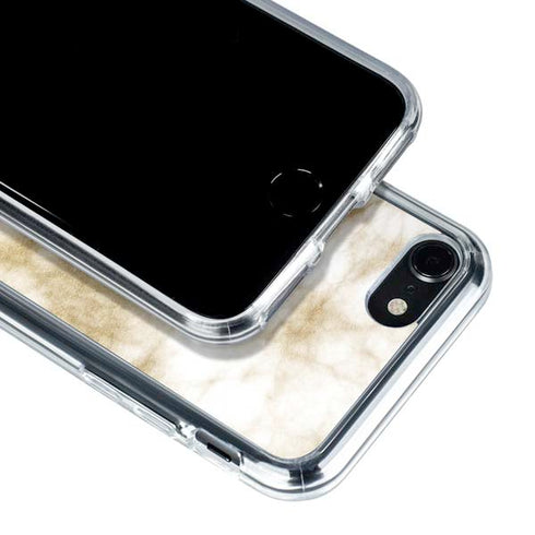 Gold and White Marble iPhone SE (2nd & 3rd Gen) Clear Case