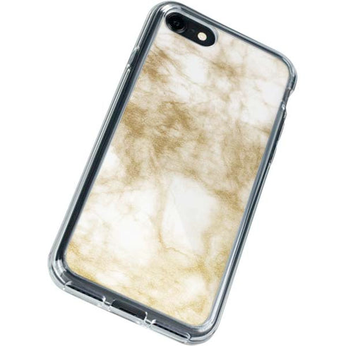 Gold and White Marble iPhone SE (2nd & 3rd Gen) Clear Case