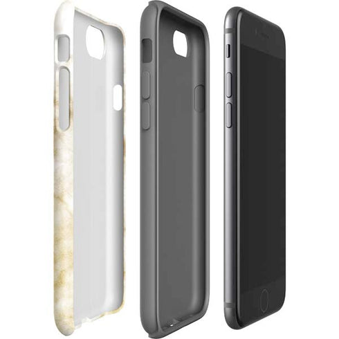 Gold and White Marble iPhone SE (2nd & 3rd Gen) Pro Case
