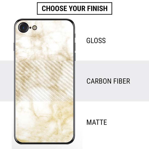 Gold and White Marble iPhone SE (2nd & 3rd Gen) Skin