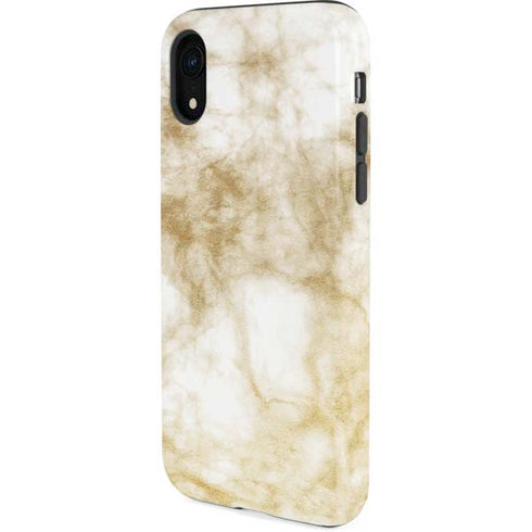 Gold and White Marble iPhone XR Pro Case