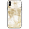 Gold and White Marble iPhone XS Skin