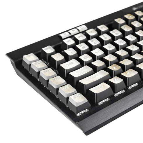 Gold and White Marble K95 RGB PLATINUM Mechanical Gaming Keyboard Skin