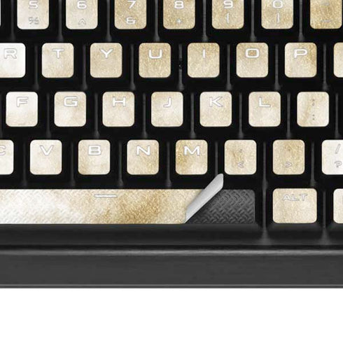 Gold and White Marble K95 RGB PLATINUM Mechanical Gaming Keyboard Skin