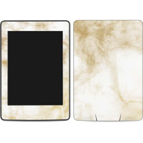 Gold and White Marble Amazon Kindle Skin