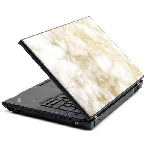 Gold and White Marble Lenovo T420 Skin