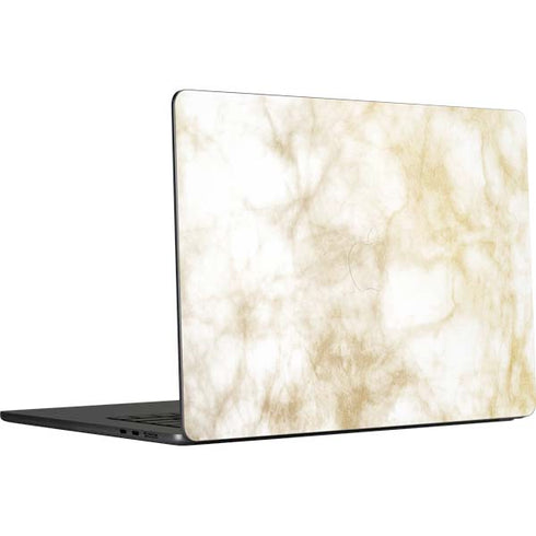 Gold and White Marble MacBook Air 15 in (2023) Skin