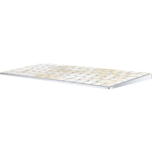 Gold and White Marble Magic Keyboard Skin