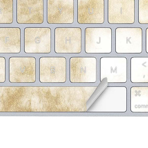 Gold and White Marble Magic Keyboard Skin