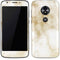 Gold and White Marble Moto E5 Play Skin