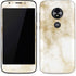 Gold and White Marble Moto E5 Play Skin