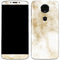 Gold and White Marble Moto E5 Plus Skin