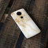 Gold and White Marble Moto E5 Plus Skin