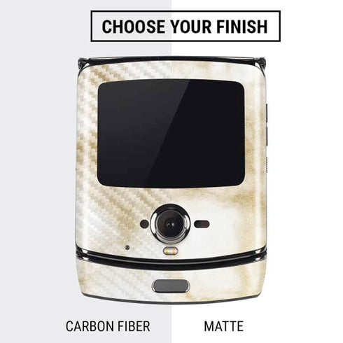 Gold and White Marble Motorola RAZR Skin
