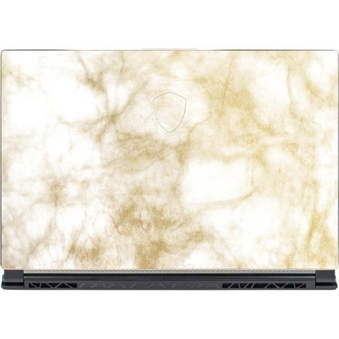 Gold and White Marble MSI GS65 Stealth Laptop Skin