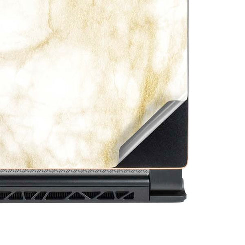 Gold and White Marble MSI GS65 Stealth Laptop Skin