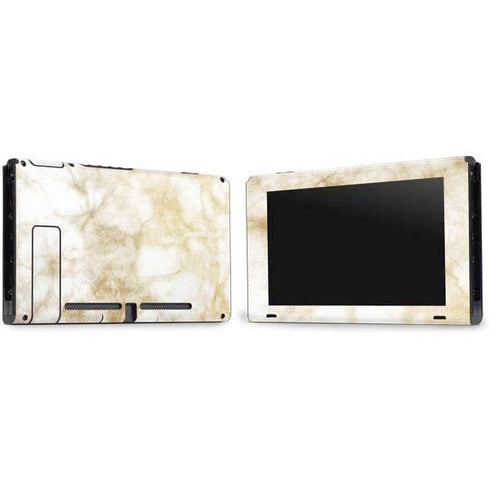 Gold and White Marble Nintendo Switch Bundle Skin