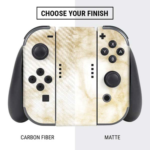 Gold and White Marble Nintendo Switch Bundle Skin