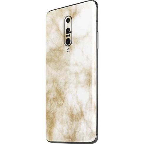 Gold and White Marble OnePlus 7 Pro Skin