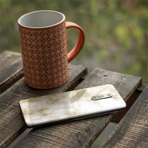 Gold and White Marble OnePlus 7 Pro Skin