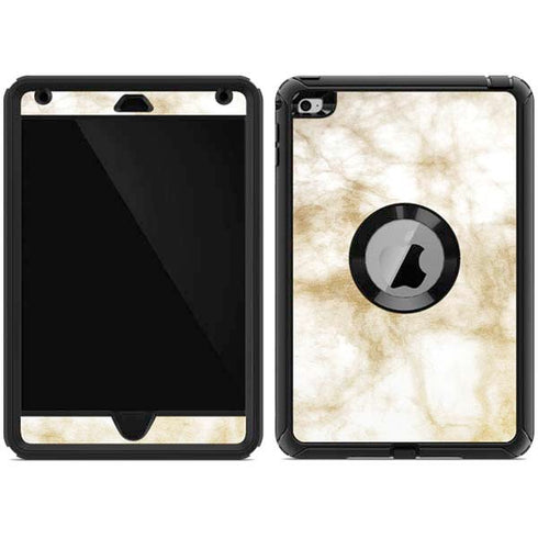 Gold and White Marble Otterbox Defender iPad Skin