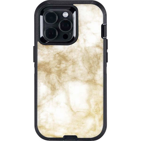 Gold and White Marble Otterbox Defender iPhone Skin