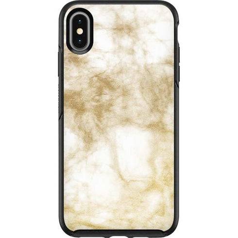 Gold and White Marble Otterbox Symmetry iPhone Skin