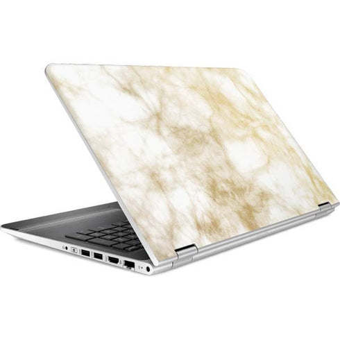 Gold and White Marble HP Pavilion Skin