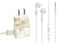 Gold and White Marble Phone Charger Skin