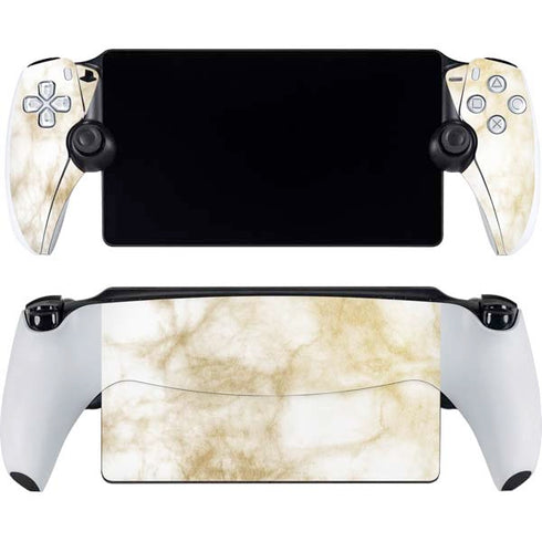 Gold and White Marble PlayStation Portal Remote Player Skin