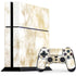 Gold and White Marble PS4 Console and Controller Bundle Skin