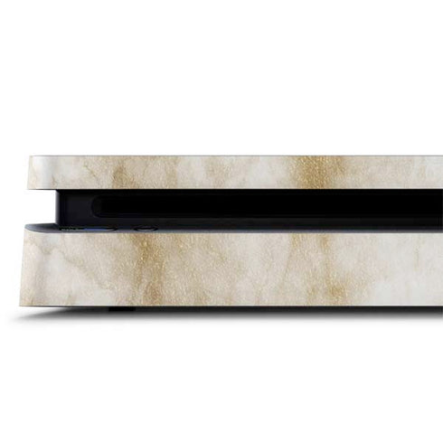 Gold and White Marble PS4 Slim Skin